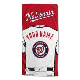 [Personalization Only] OFFICIAL MLB Jersey Personalized Beach Towel - Washington Nationals