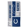 [Personalization Only] OFFICIAL NFL Colorblock Personalized Beach Towel - Colts