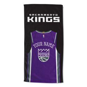 [Personalization Only] OFFICIAL NBA Jersey Personalized Beach Towel - Sacramento Kings