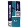 [Personalization Only] OFFICIAL NBA Colorblock Personalized Beach Towel - Charlotte Hornets