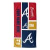 [Personalization Only] OFFICIAL MLB Colorblock Personalized Beach Towel - Braves