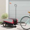 Bike Trailer Black and Red 66.1 lb Iron