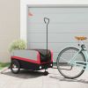 Bike Trailer Black and Red 99.2 lb Iron