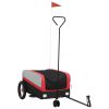 Bike Trailer Black and Red 66.1 lb Iron