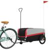 Bike Trailer Black and Red 99.2 lb Iron