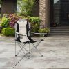 Medium Camping Chair Fishing Chair Folding Chair Black  white 36*23*41in