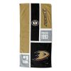 [Personalization Only] OFFICIAL NHL Colorblock Personalized Beach Towel - Anaheim Ducks