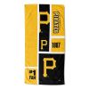 [Personalization Only] OFFICIAL MLB Colorblock Personalized Beach Towel - Pirates