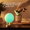 Moon Lamp, 3D Printing Lunar Lamp Night Light with White Hand Stand