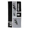 [Personalization Only] OFFICIAL MLB Colorblock Personalized Beach Towel - White Sox