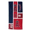 [Personalization Only] OFFICIAL MLB Colorblock Personalized Beach Towel - Angels