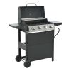 Propane Grill 4 Burner Barbecue Grill Stainless Steel Gas Grill