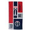 [Personalization Only] OFFICIAL NBA Colorblock Personalized Beach Towel - Washington Wizards