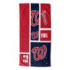 [Personalization Only] OFFICIAL MLB Colorblock Personalized Beach Towel - Nationals