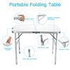 Adjustable Portable Aluminum Patio Folding Camping Table for Outdoor and Indoor