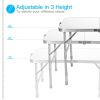 Adjustable Portable Aluminum Patio Folding Camping Table for Outdoor and Indoor