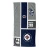 [Personalization Only] OFFICIAL NHL Colorblock Personalized Beach Towel - Winnipeg Jets