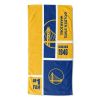 [Personalization Only] OFFICIAL NBA Colorblock Personalized Beach Towel - Golden State Warriors