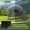 1-Person Folding Camping Tent with Sunshade and Air Mattress