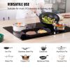 VEVOR Built in Electric Stove Top, 23.2 x 20.5 inch 4 Burners, 240V Glass Radiant Cooktop with Sensor Touch Control, Timer & Child Lock Included, 9 Po