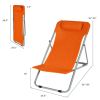 Portable Beach Chair Set of 2 with Headrest