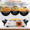 1000W Electric Single Burner Portable Coil Heating Hot Plate Stove Countertop RV Hotplate with 5 Temperature Adjustments Portable Handles