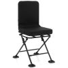 Swivel Folding Chair with Backrest and Padded Cushion