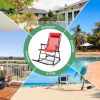 Outdoor Patio Camping Lightweight Folding Rocking Chair with Footrest