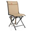 All weather Outdoor Foldable 360 Degree Swivel Chair with Iron Frame